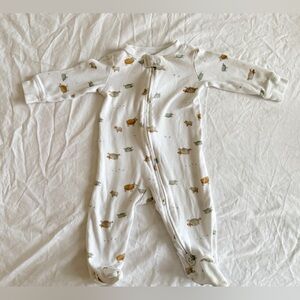 Carter's Sheep Animal Print Footie 2-Way Zip Sleep & Play 6 Months